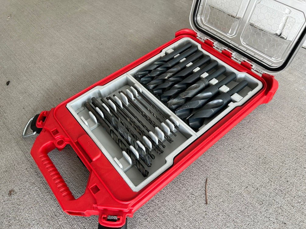 Drill Bits Insert for Low-Profile Compact Organizer