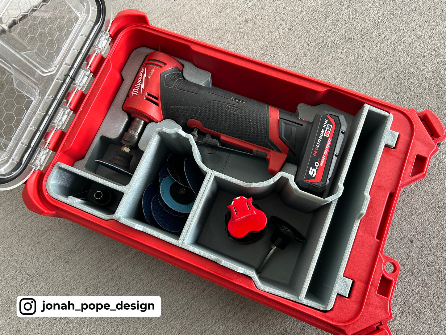 PACKOUT™ Compact Organizer Insert for M12 FUEL™ Right Angle Die Grinder