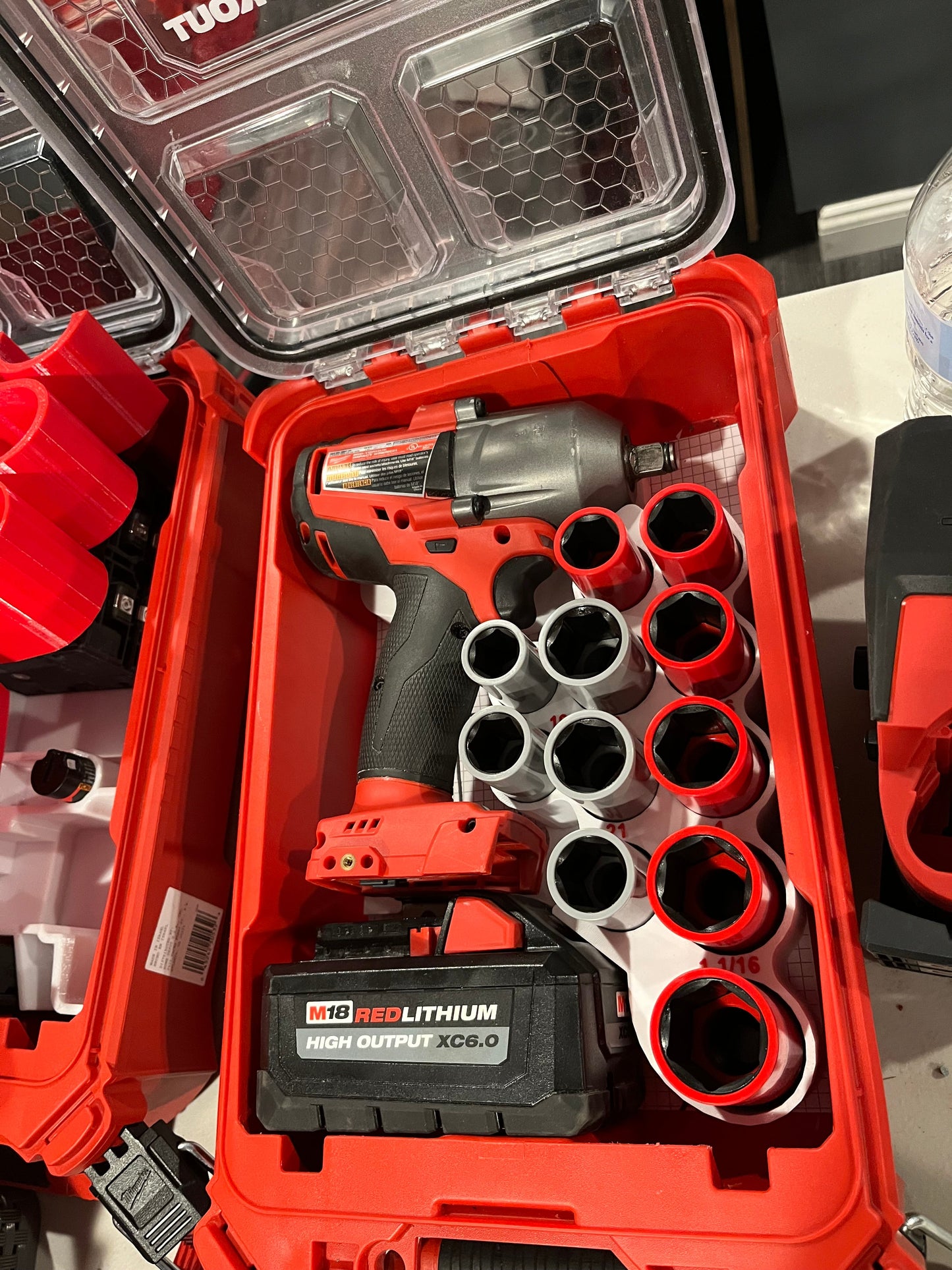 M18 1/2" Mid-Torque Impact Wrench and Lug Nut Sockets Packout Insert (HWASH)