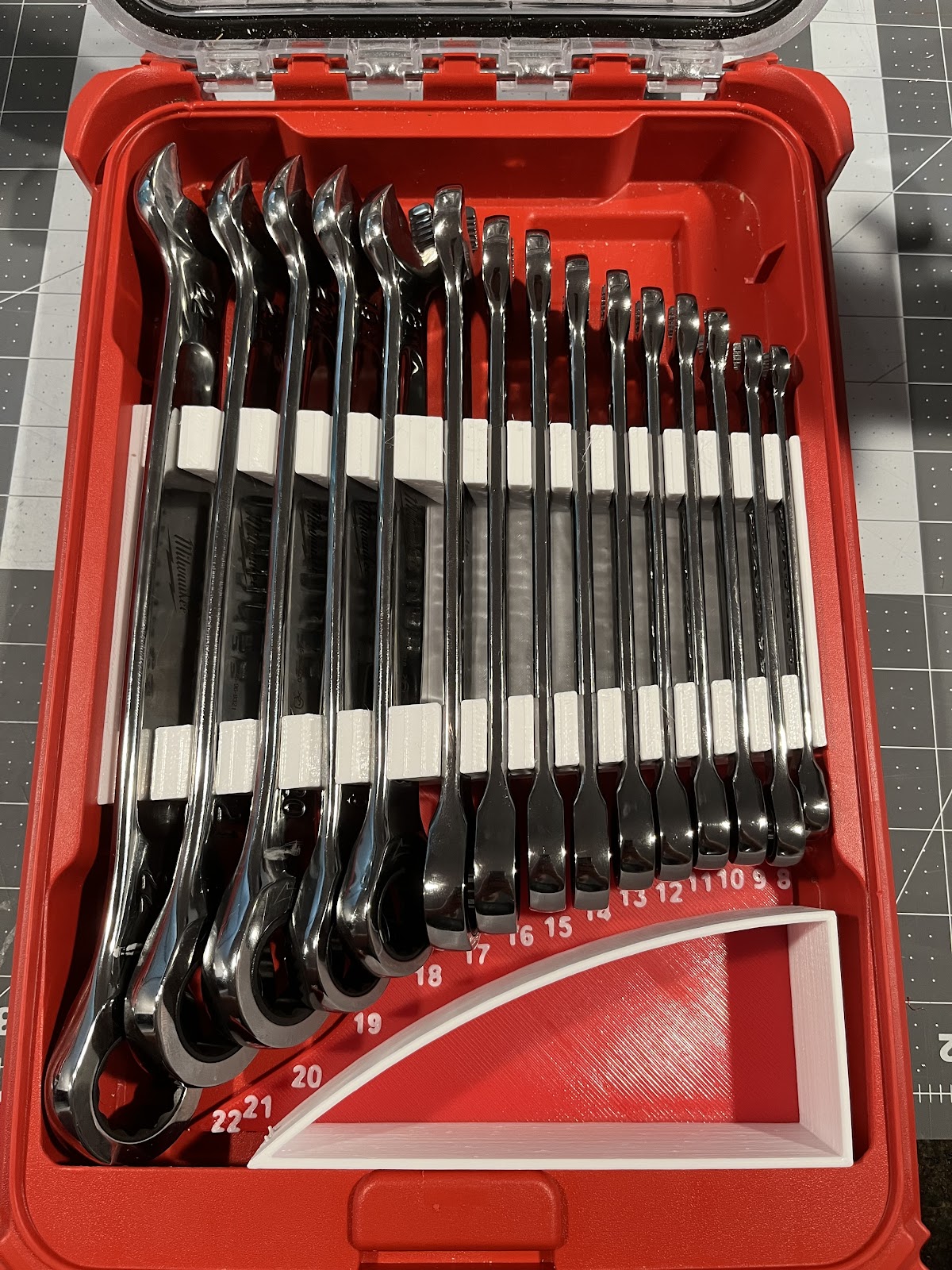 Metric Ratcheting Combination Wrench Set + Tray Packout Insert (RCW-Mt)