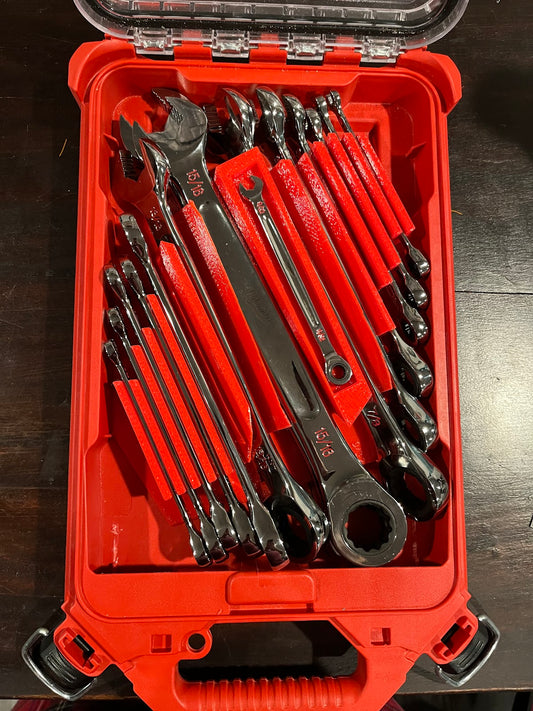 SAE Ratcheting Combination Wrench Set Packout Insert (RCW-S)