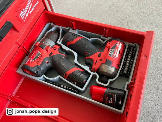 Packout™️ Drawer Insert for M12 FUEL™ Hammer Drill (Gen 2) and SURGE™ Driver