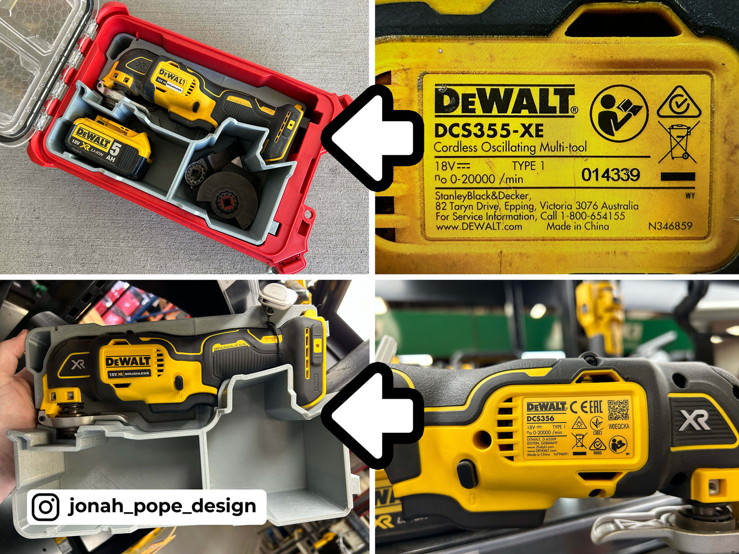 PACKOUT™️ Compact Organizer Insert for Dewalt 20V MAX* XR® Oscillating Multi-Tool