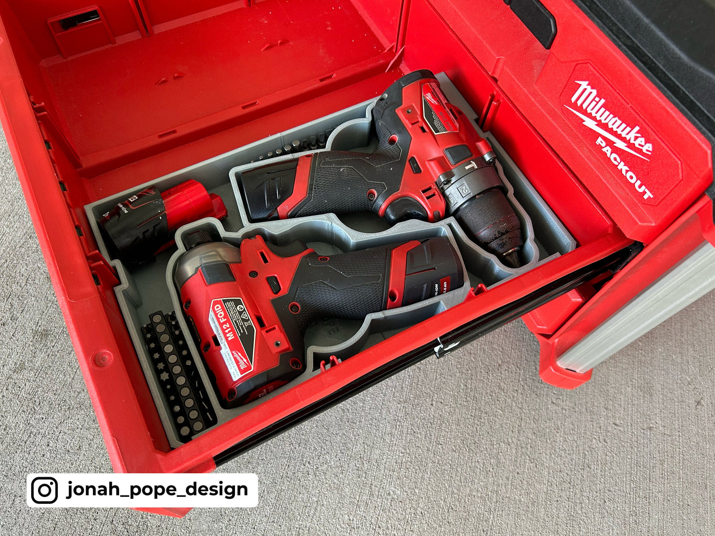 Packout™️ Drawer Insert for M12 FUEL™ Hammer Drill (Gen 2) and SURGE™ Driver