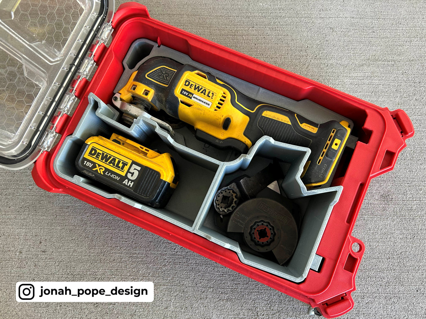 PACKOUT™️ Compact Organizer Insert for Dewalt 20V MAX* XR® Oscillating Multi-Tool